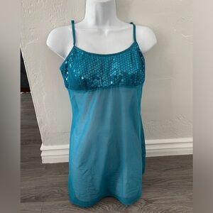 Y2K Victoria’s Secret sheer sequined slip dress